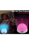 Csillag és hold projektoros óra lámpa gyerekeknek, kivetítős óra asztali óra hangulatlámpa